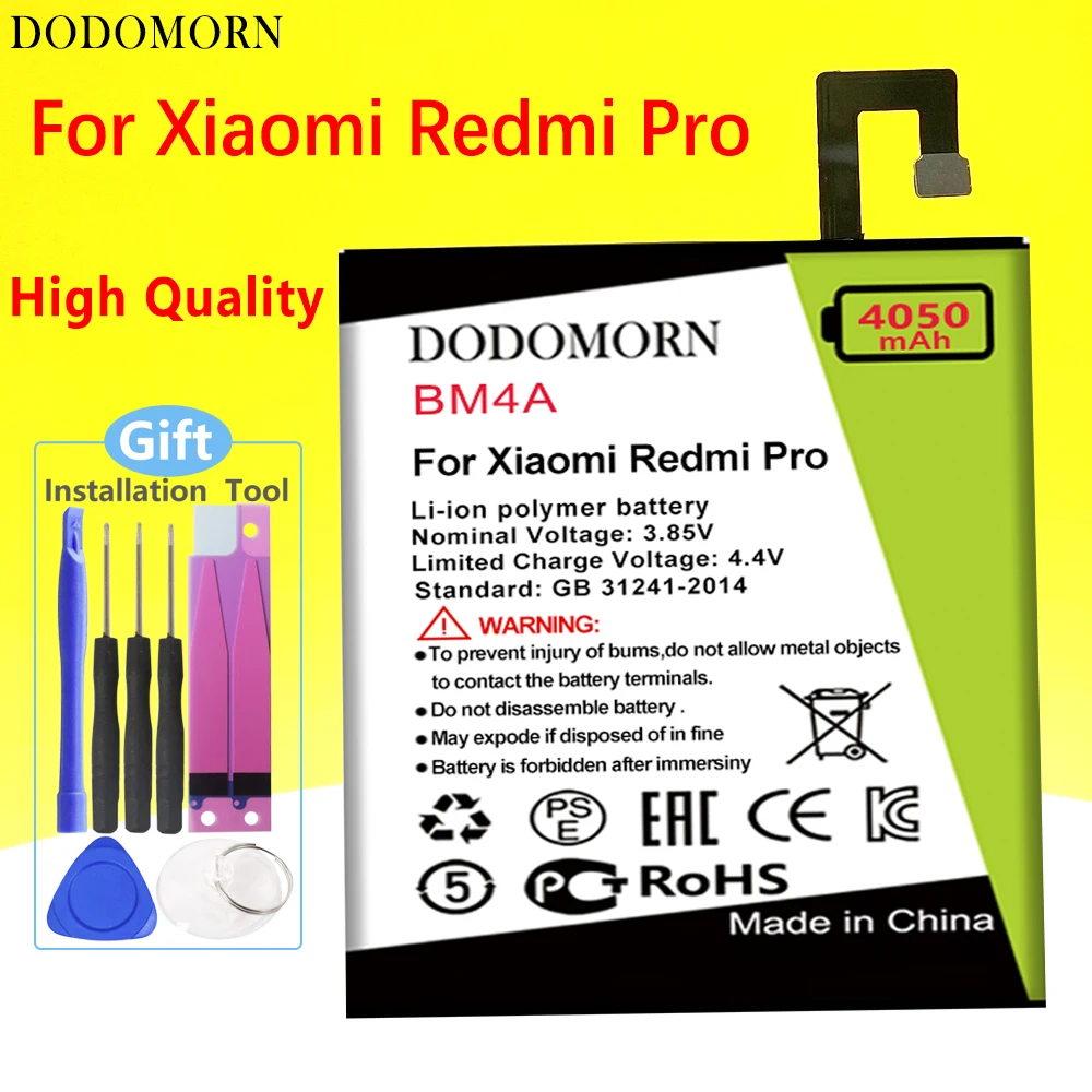 

Аккумулятор DODOMORN для Xiaomi Redmi Hongmi Note 3 3S 4 4A 4X 5 5A 5X 6 6 7 Pro Plus A2 Lite BN41 BN31 BM47, сменные батареи