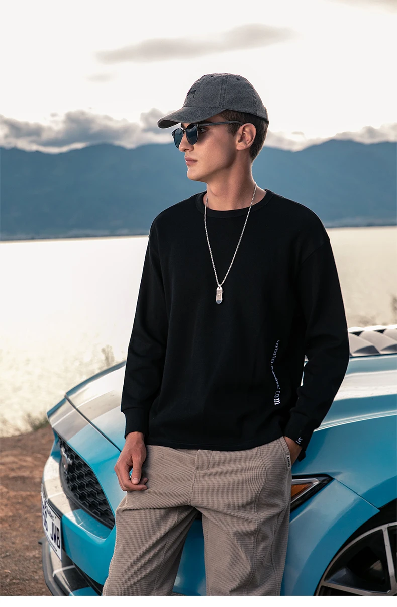 

0483 Fall 2023 new pullover blouse men's casual simple round neck Sweatshirts