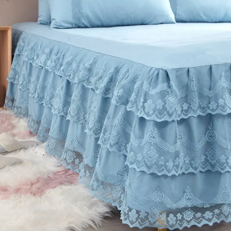 Корейская юбка принцессы трехсекционное односпальное покрывало европейская