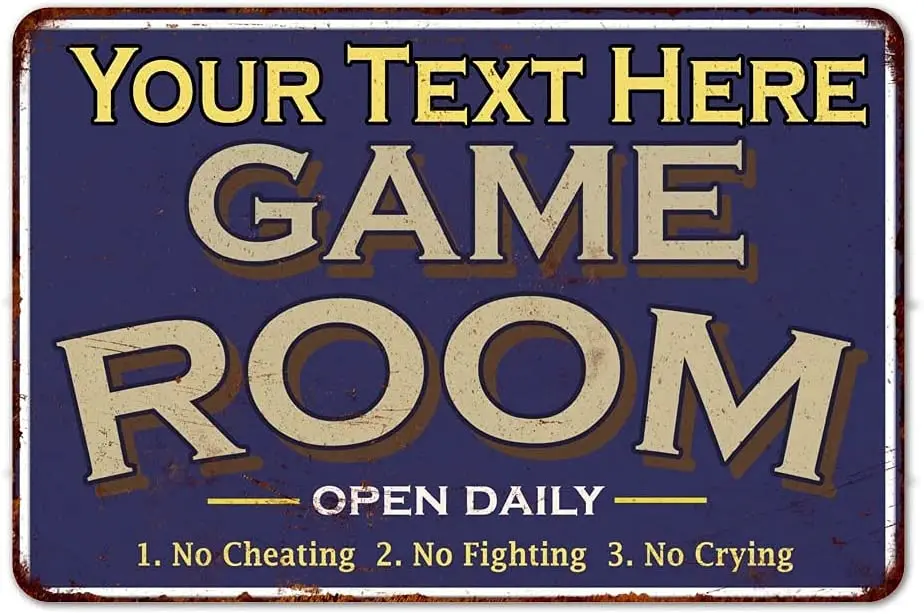 

Decorative Personalized Sign Wall Game Room Creative Decorative Sign