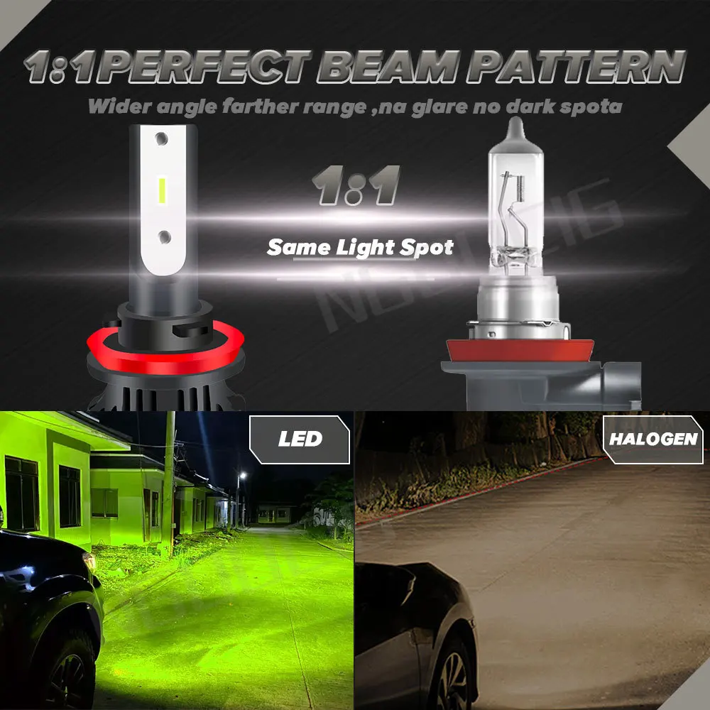 NGOUCIG 2 шт. H3 H8 H11 Светодиодные противотуманные фары 881 H1 H4 9003 HB2 H7 H27 880 9005 9006 HB3 HB4 H16