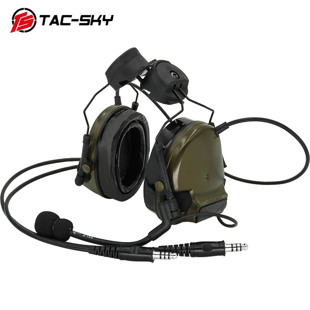 TAC-SKY COMTAC тактическая подставка гарнитура Comtac iii двухпроходные силиконовые