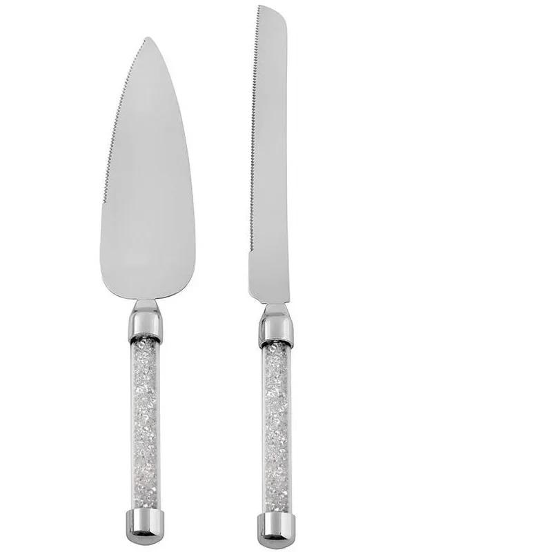 2 шт. хрустальный нож для торта и сервер элегантный набор инструментов до дня