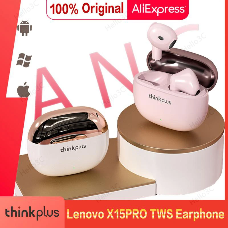 

Lenovo X15Pro Wireless Headset ANC Noise Reduction AAC/SBC Audio Decoding Touch Headphone With Microphone Bluetooth 5.1 Earphone