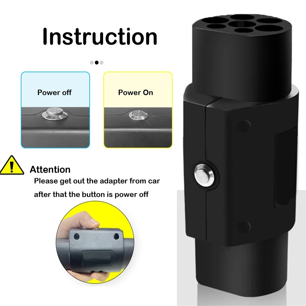 32A 22 кВт 3-фазный Тип 2 к GBT кабель EV штекер гнезду IEC 62196 зарядный адаптер для