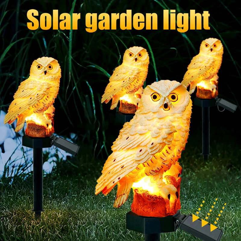 

Outdoor Solar Owl Garden Lights LED Lawn Lamp For Garden Decoration Waterproof Ornament Lights Unique Outdoor Solar Lamps Post