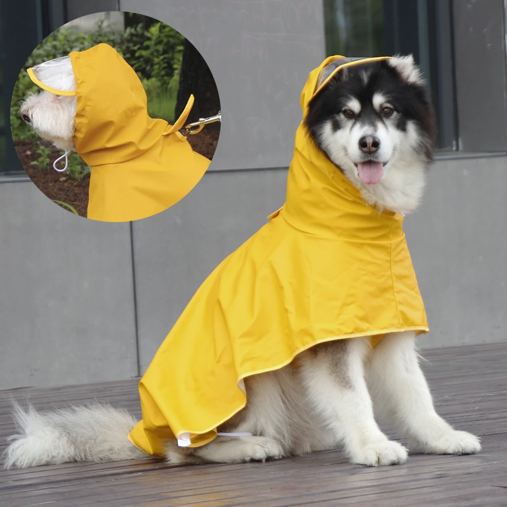 

Big Dog Raincoat Waterproof Pet Clothes for Small Medium Dogs Golden Retriever Corgi Rain Coat Large Pet Clothes