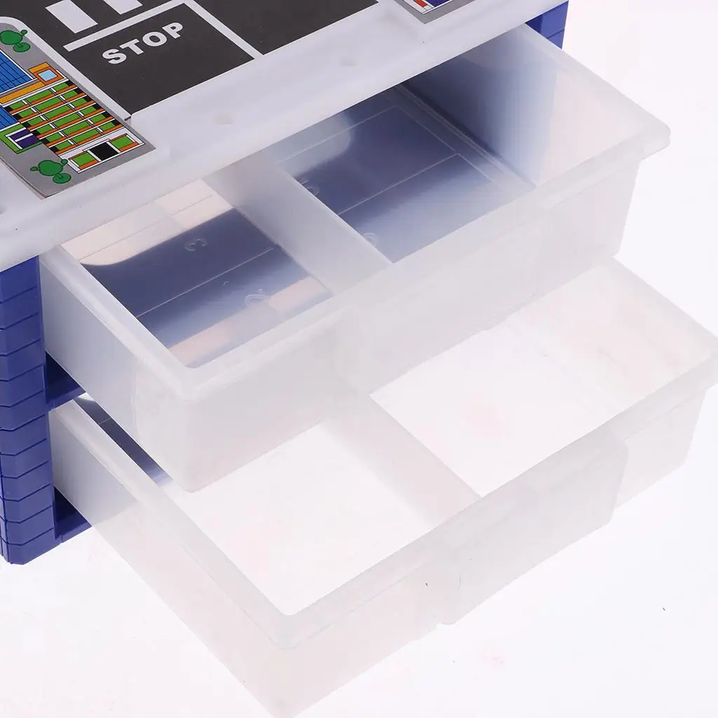 

Car Model Portable Plastic Storage Mini Car Toy Parking Blue