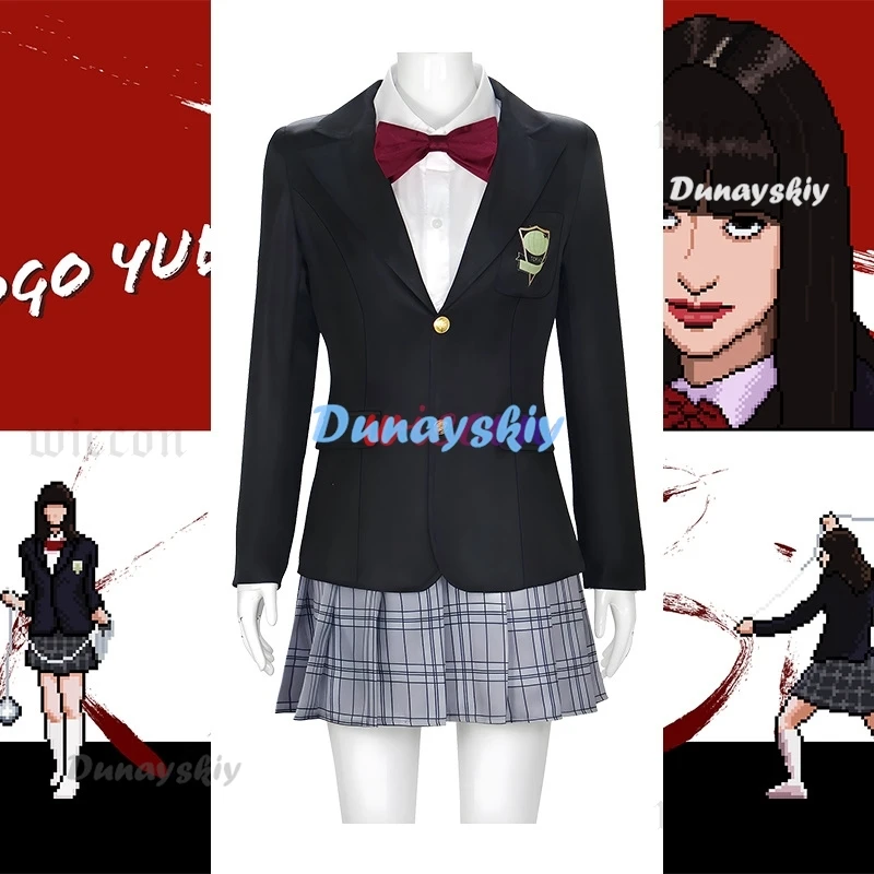 Хэллоуин Gogo Yubari Косплей Черная униформа Фильмы Kill Vol.1 Костюм Билла Gogo's School JK