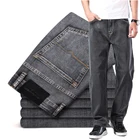 2022 весенне-летние Брендовые прямые свободные хлопковые Стрейчевые джинсы, классические мужские повседневные легкие тонкие джинсы