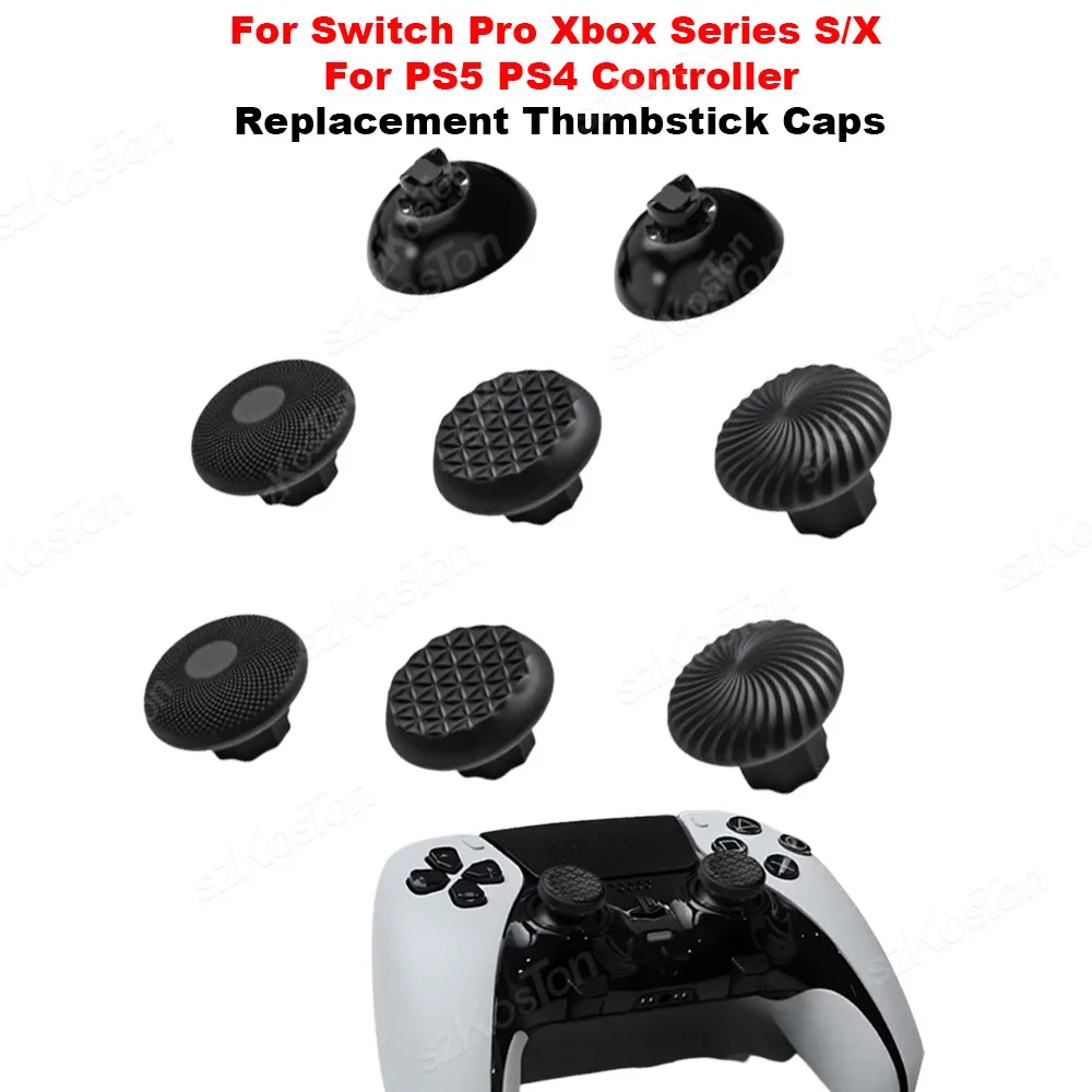 Фото Сменные накладки на стики для контроллеров PS5, PS4, Switch Pro, Xbox Series S/X, набор для ремонта аналоговых джойстиков и кнопок №1