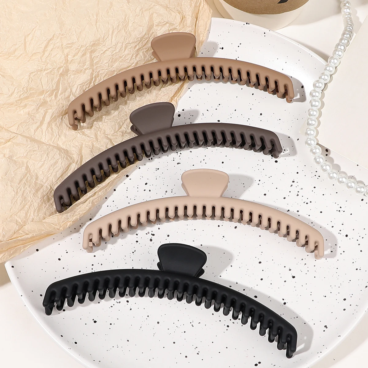 4 шт. матовые заколки-Крабики для волос с 52 зубцами