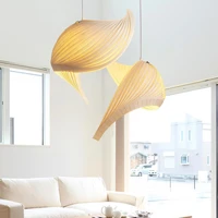 modern minimalist veneer pendant lights creative spiral e27 luminaires for living room bedroom balcony staircase deco chandelier