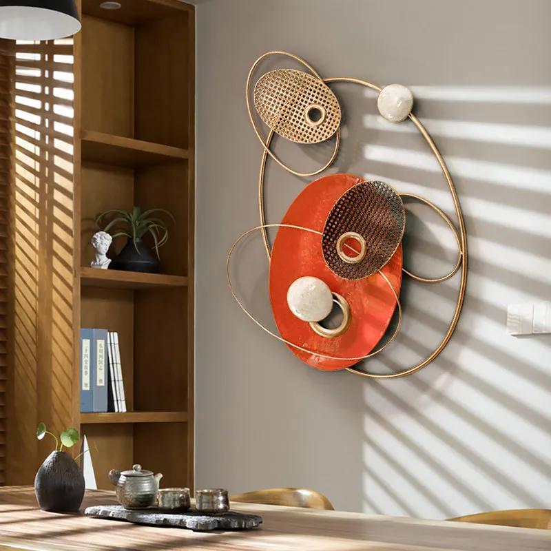 

Modern Creative Wrought Iron Wall Sticker Ornaments Home Livingroom Wall Mural Decoration Villa Lobby Hotel Wall Hanging Crafts