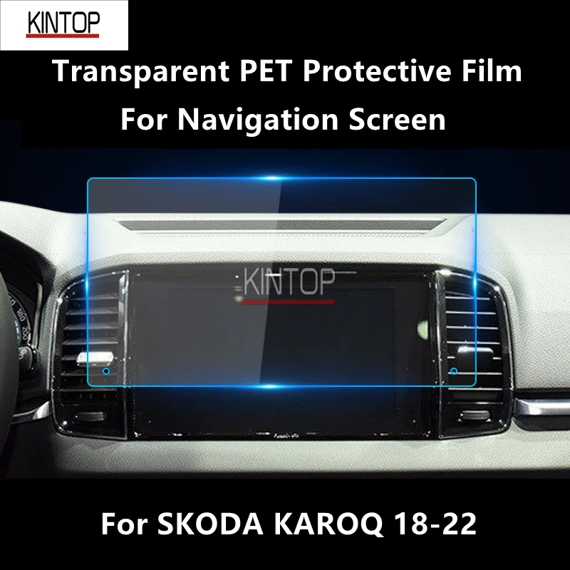 For SKODA KAROQ 18-22 Navigation Screen Transparent PET Protective Film Anti-scratch Repair Film Accessorie Refit