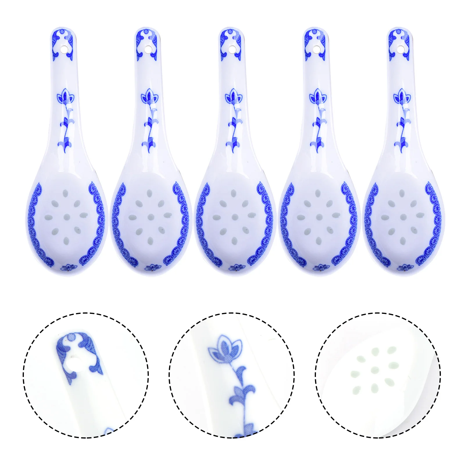 5 шт. многофункциональные ложки из глазурованного фарфора