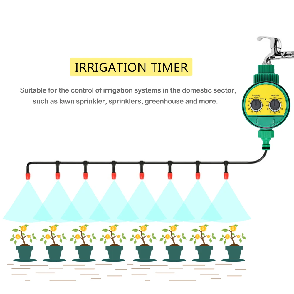 

Automatic Watering Timers 3/4in Thread Sprinkler Watering Water Controller 15mm Hose Connector Battery Powered Gardening Supply