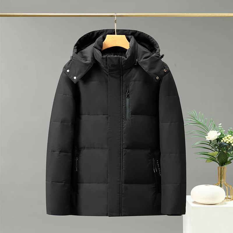 2022 New High Quality White Duck Thick Men's Down Jacket Snow Parkas Man Warm Hooded Windproof Winter Down Jacket Outerwear