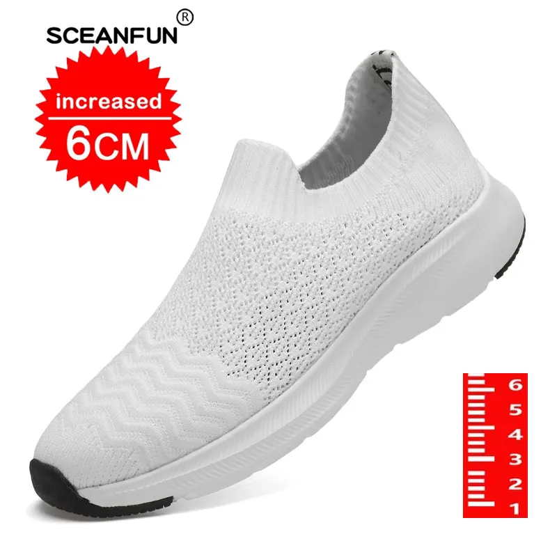 Кроссовки мужские сетчатые на толстой подошве 6 см