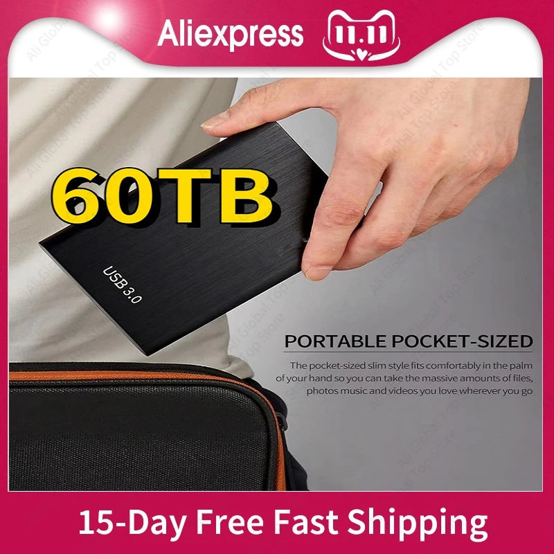 

New 30TB usb3.1 super large capacity external hard disk drive 2.5 inch SSD computer accessories SATA hard diskstorage device