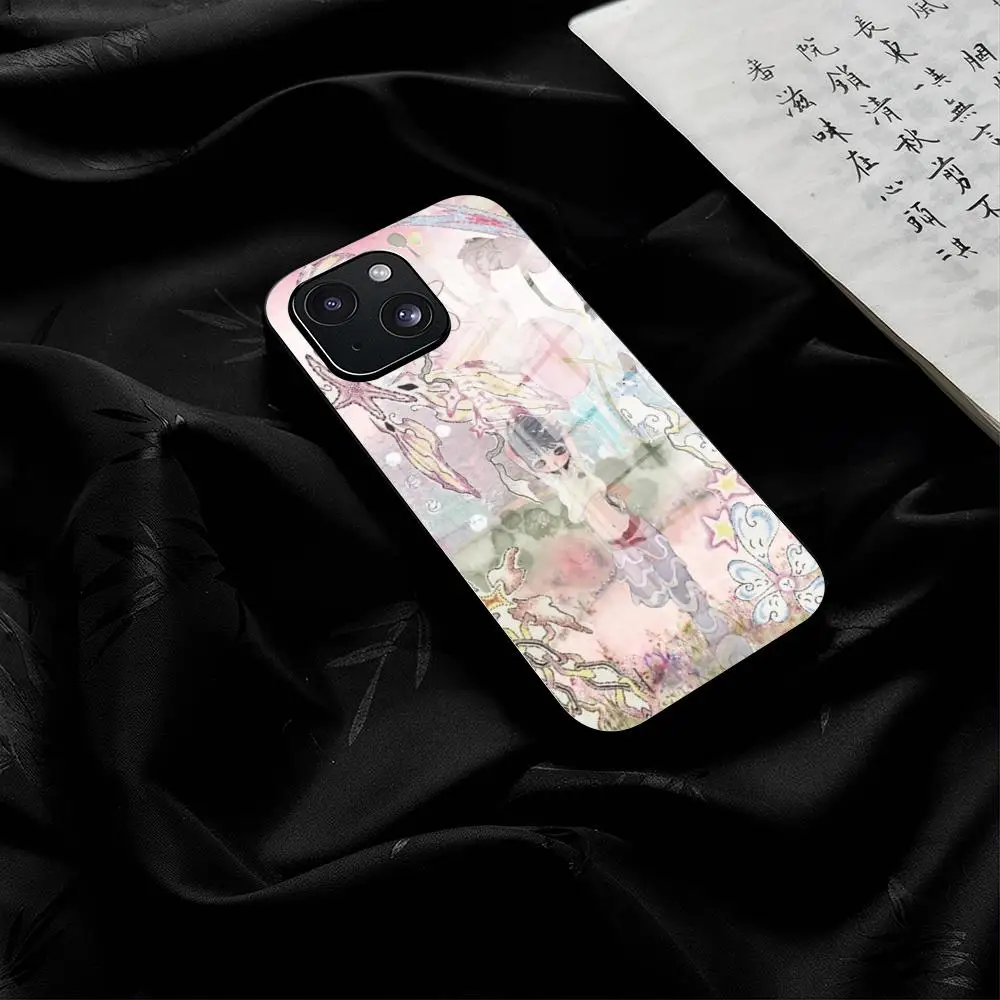 Фото Чехол Aya T-Takano для iPhone 17 Air 16 E 15 Plus Pro Max, стеклянная крышка-рамка, жесткий корпус №5