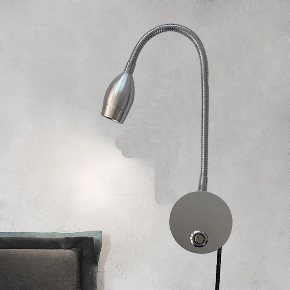 

Bedside Working Study Reading Lamp Wall lamp sconces 3W LED Book Lamp wall Night light fixtures Spot LED EU US Plug Cord