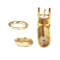 1pc sma connector female jack nut rf coax modem convertor pcb cable waterproof ring right angle goldplated new
