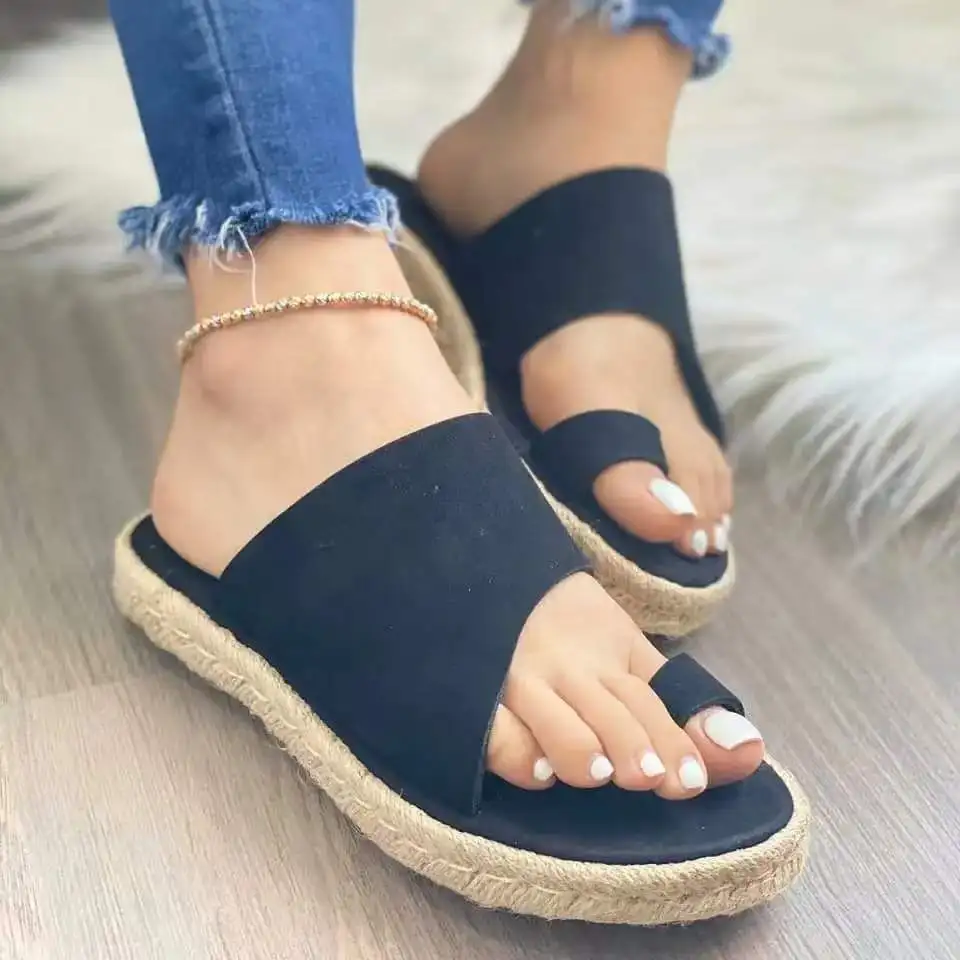 

Plus Size 43 Slippers Women Shoes Woman Sandals Flip Flops Fashion Hemp Rope Woven Casual Fisherman Shoes Sandals Dropshipping