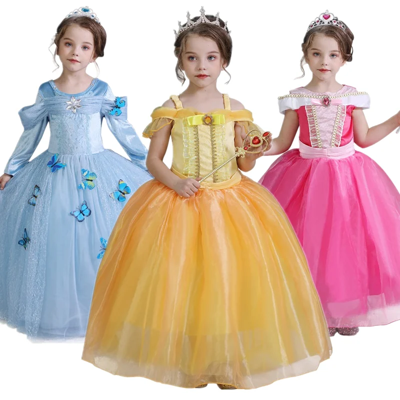

Girls Dress For Kids Cosplay Princess Costume Butterfly Halloween Party Disfraz 4-10Yrs Dress For Girls