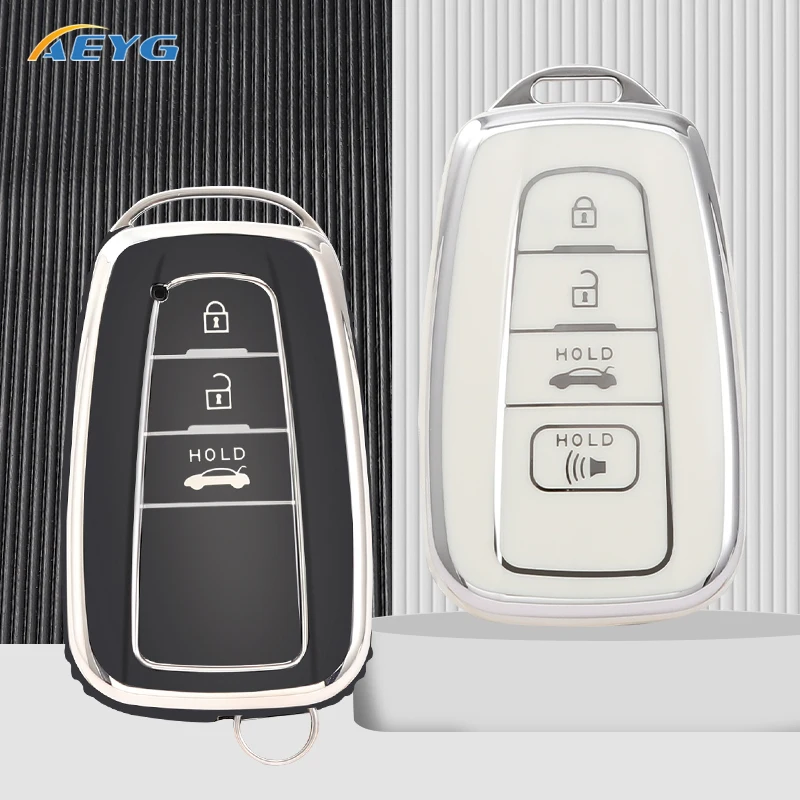 New TPU Car Remote Key Case Cover Shell For Toyota Prius Camry Corolla CHR C-HR RAV4 Land Cruiser Prado 2 3 4 Buttons Holder Fob