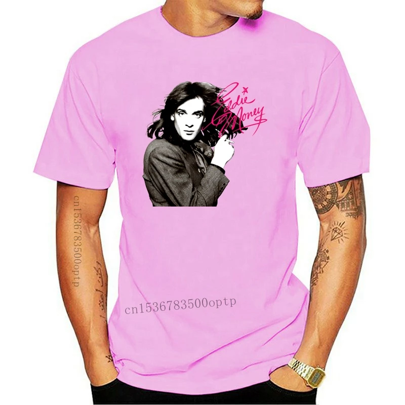 

Camiseta de Eddie Money para hombre y mujer, playera de Singer Two Tickets To Sport, color blanco y gris, colorida