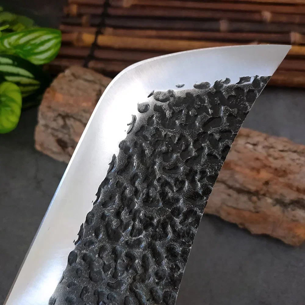 Тяжелый нож ручное кованое лезвие мясника для обвалки тесак измельчитель мяса