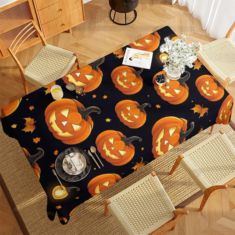 

Скатерть 100% полиэстер классическая Halloween Cat & Pumpkin