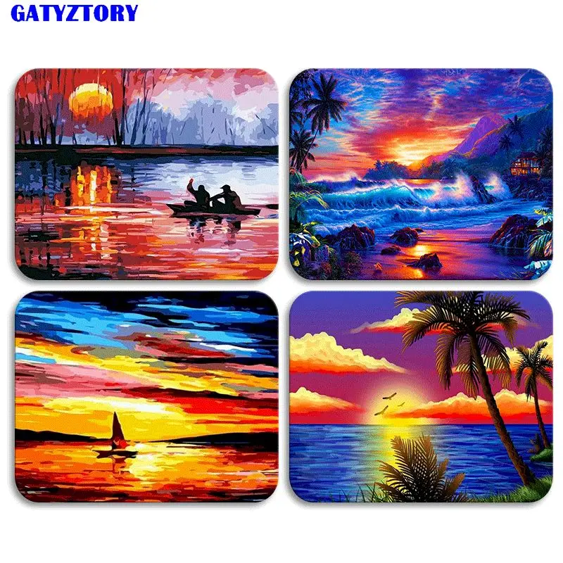 

GATYZTORY Frame Sandy Beach Oil Painting By Numbers For Adults Kids Handpainted Landscape DIY Drawing On Canvas Gift Home Art