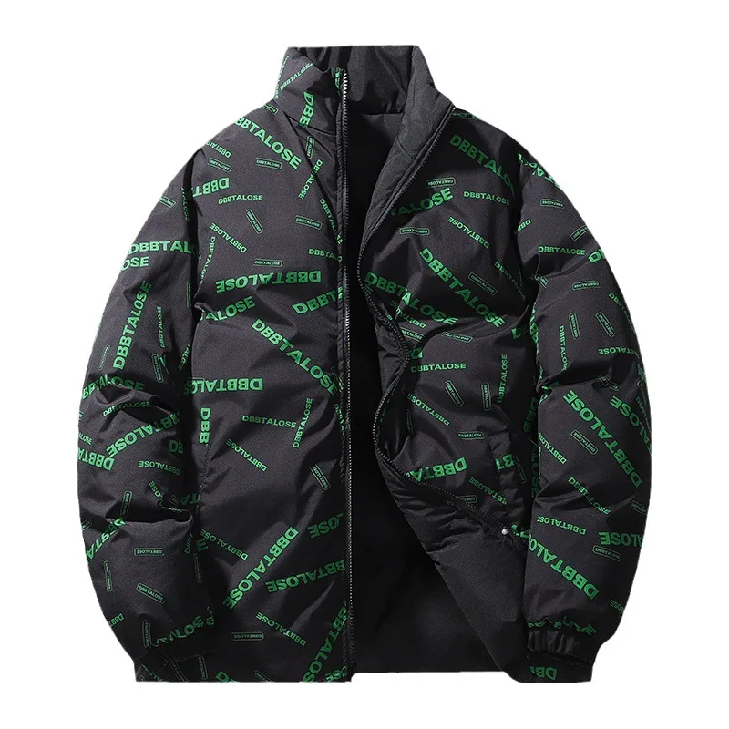 Повседневная Уличная одежда зимняя двухсторонняя парки Мужская однотонная