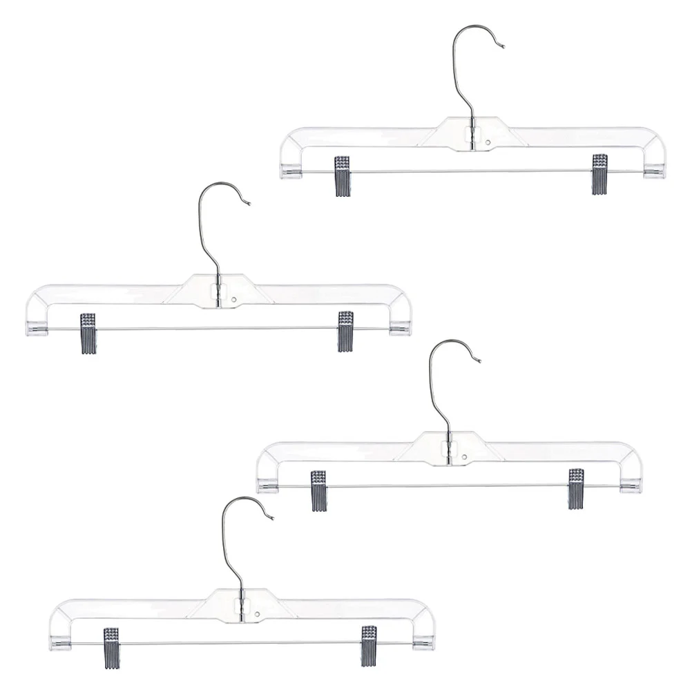 

4Pcs Pants Hangers Household Skirt Hangers Versatile Clip Hangers Gift