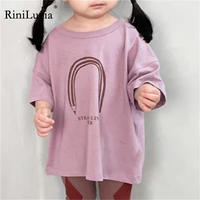 rinilucia summer children t shirts printing cotton tees for kids new fashion boys and girls short sleeve top 2 7t clothes