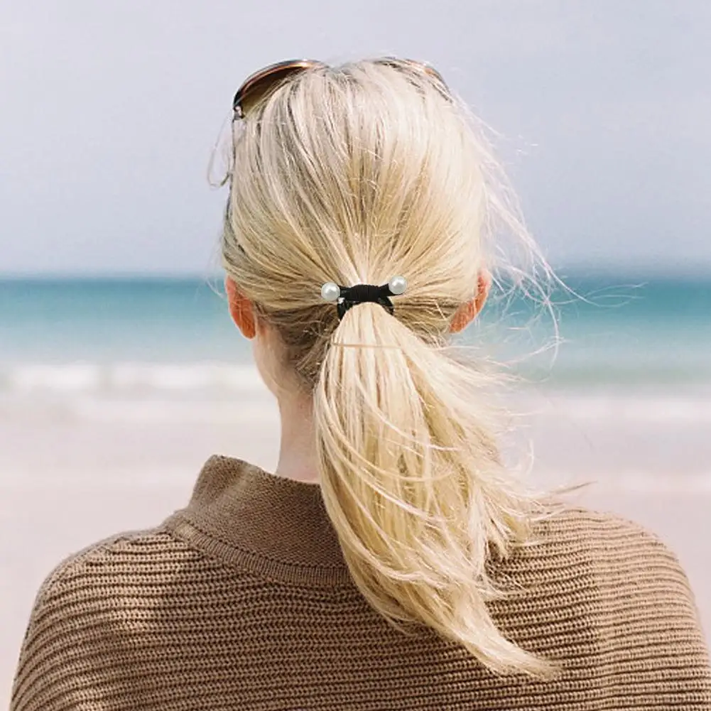 

10pcs Pearl Hair Rope Elastic Hair Ties Rings Ponytail Band Simple Elastic Hair Rope Hair Accessory B2h0