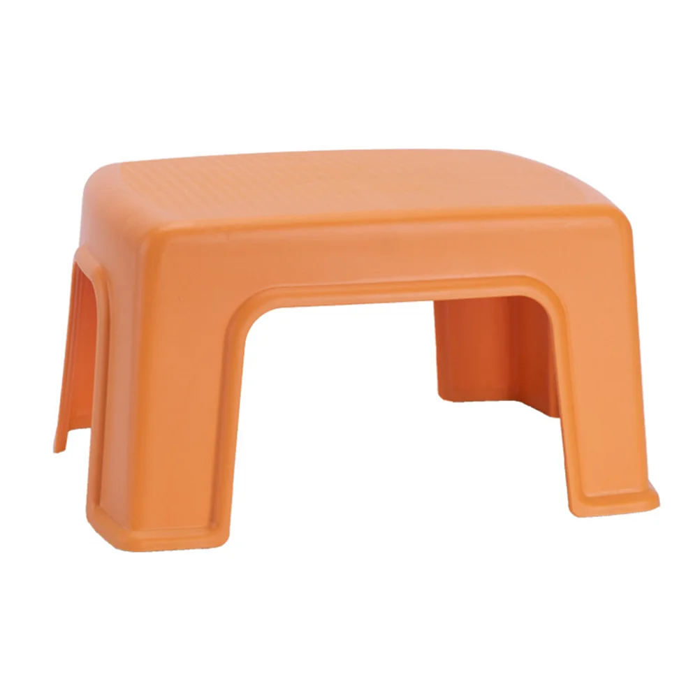 

1Pc Simple Stool Kindergarten Stool Children Footstool Anti-skid Stool (Orange) Poof