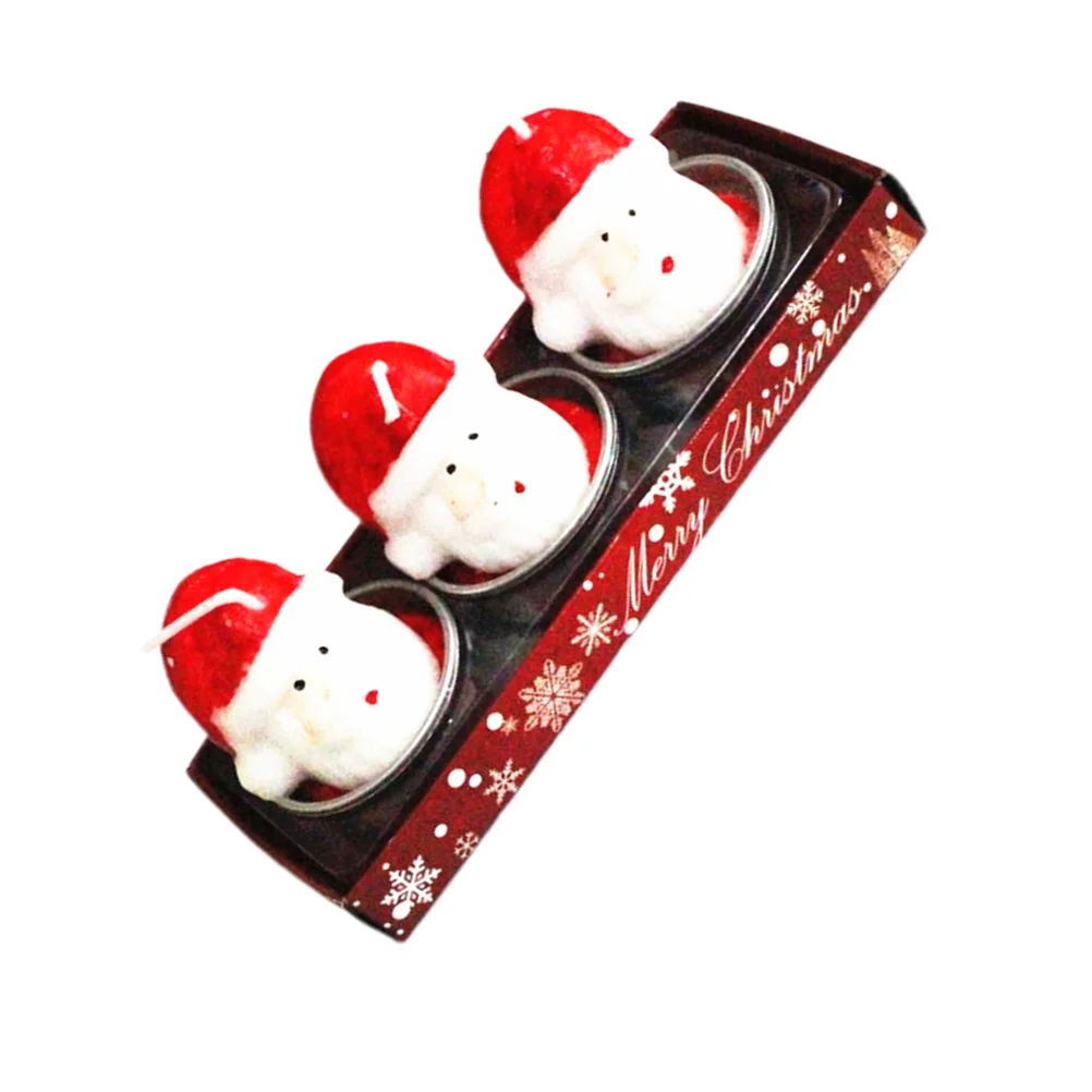 

3pcs Santa Shape Chic Unique Xmas Crafts Gift Party Decor for Banquet Home