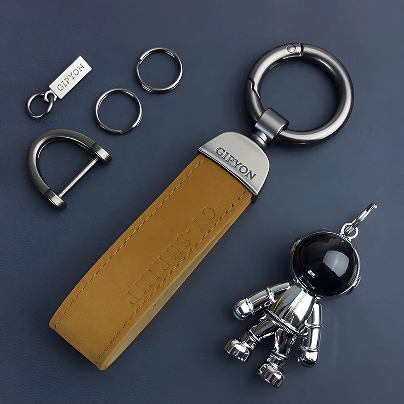 Брелок Унисекс С Вращающейся Меховой Подвеской Изображением Астронавта