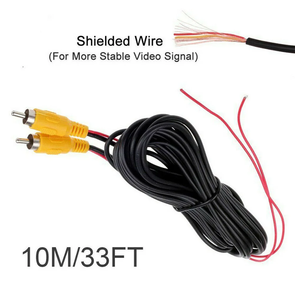 

Reverse Camera Extension Cable Parts RCA AV Video Wire 12V Accessories