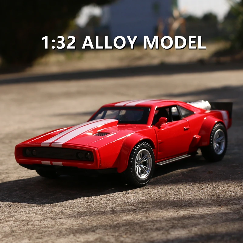 

1:32 Dodge Charger Alloy Sports Car Model Diecast & Toy Vehicles Metal Car Model Simulation Sound Light Collection Kids Toy Gift