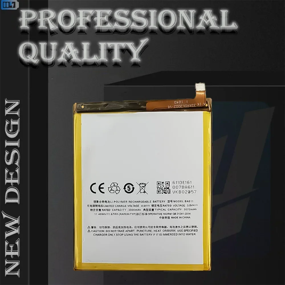 BA611 Высококачественная сменная батарея для мобильного телефона Meizu Meilan5 M5 M611H 3070