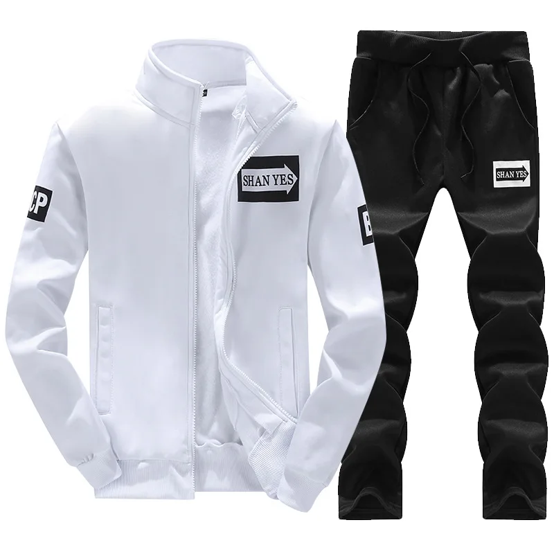 

Warme Kleding Thuis 2019 Autumn New Men's Sweater Pants Set Youth Leisure Running Sports Student Two-piece