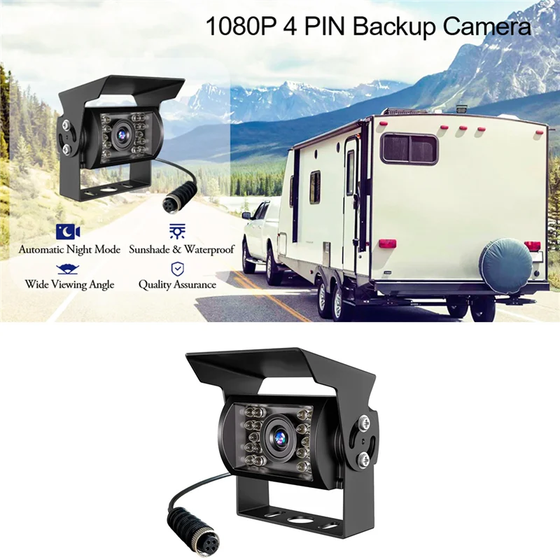 1080P HD резервная камера IP69 водонепроницаемая заднего вида с широким углом обзора