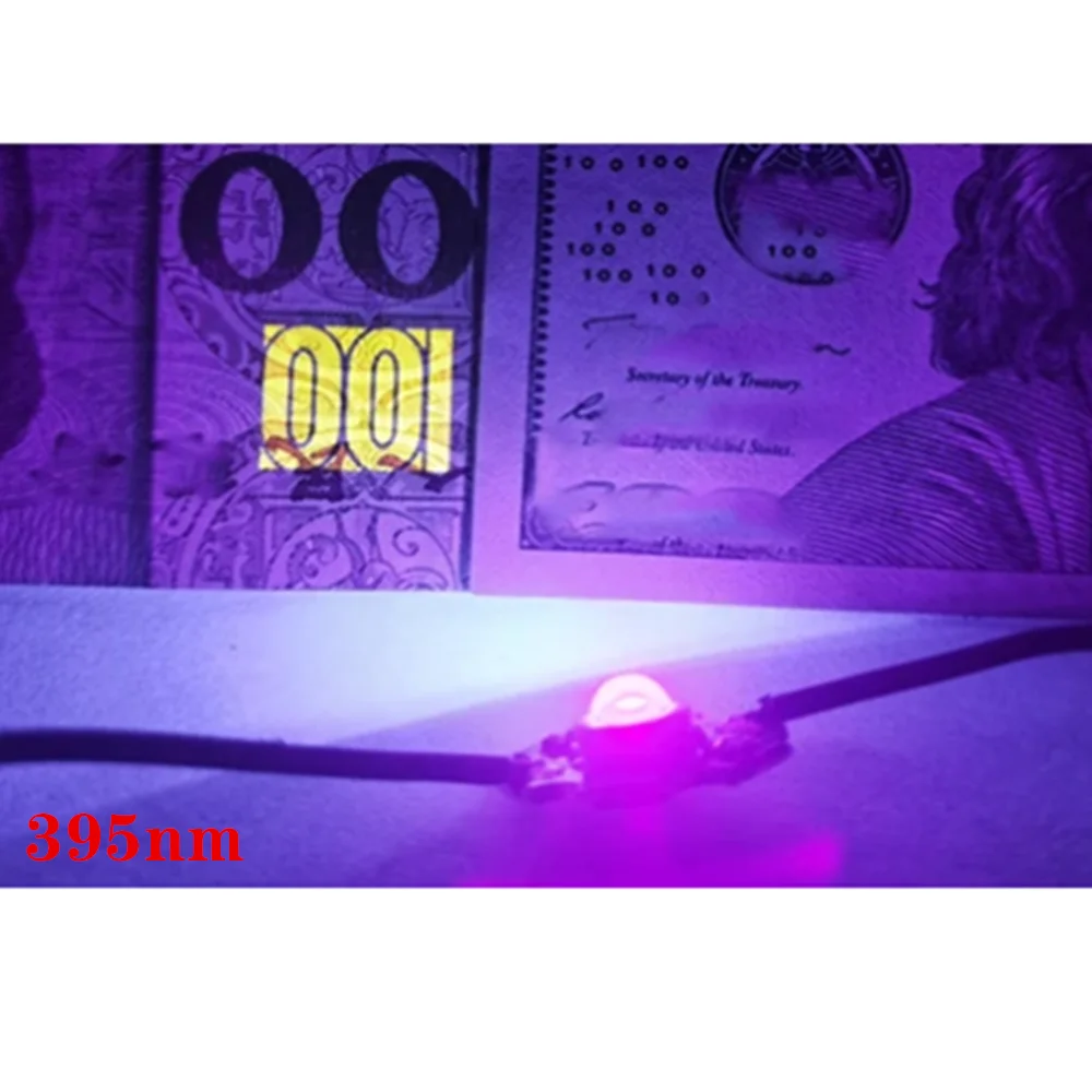 10 шт. 3W высокое Мощность светодиодный UV светильник чип 365nm 375NM 385nm 395nm 400nm 415nm 430nm