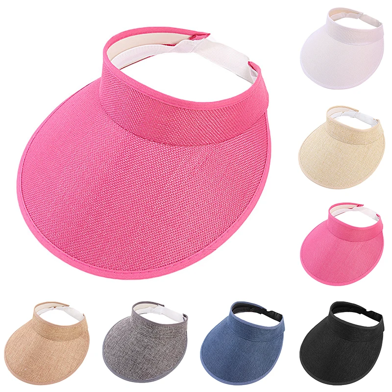 

Женская соломенная шляпа без топа, летняя воздухопроницаемая Регулируемая шляпа от солнца, Пляжная соломенная шляпа для путешествий