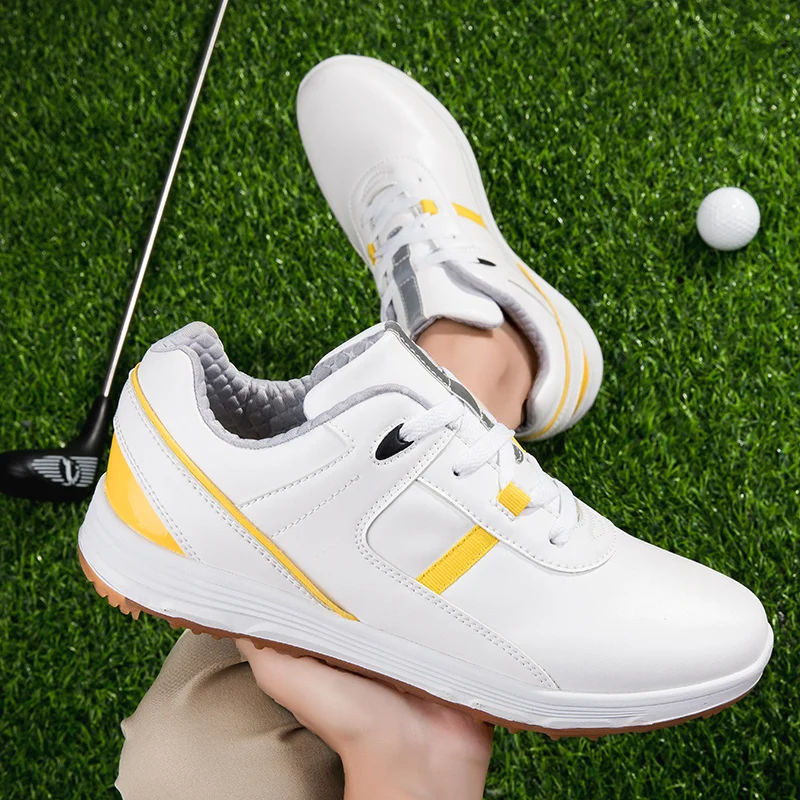 2023 New Men's and Women's Professional Golf Shoes Brand Comfortable Men's White and Red Golf Training Shoes Size 36-46