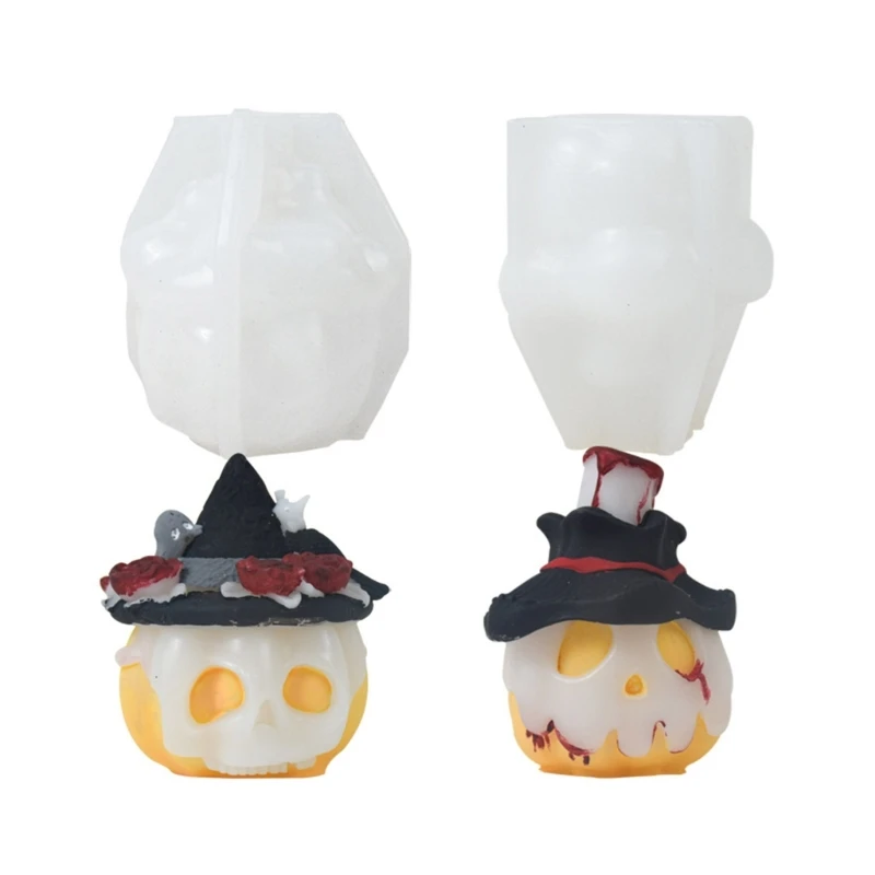 Силиконовые формы тыквы для свечей из эпоксидной смолы украшения Хэллоуина